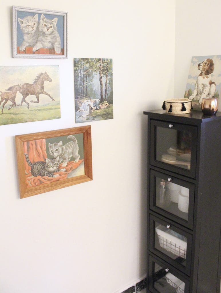 Paint By Number- art- home decor- vintage- collections- collecting art- decor- bathroom decor- bathroom- design- thrift store-collections- decorating walls- wall decor