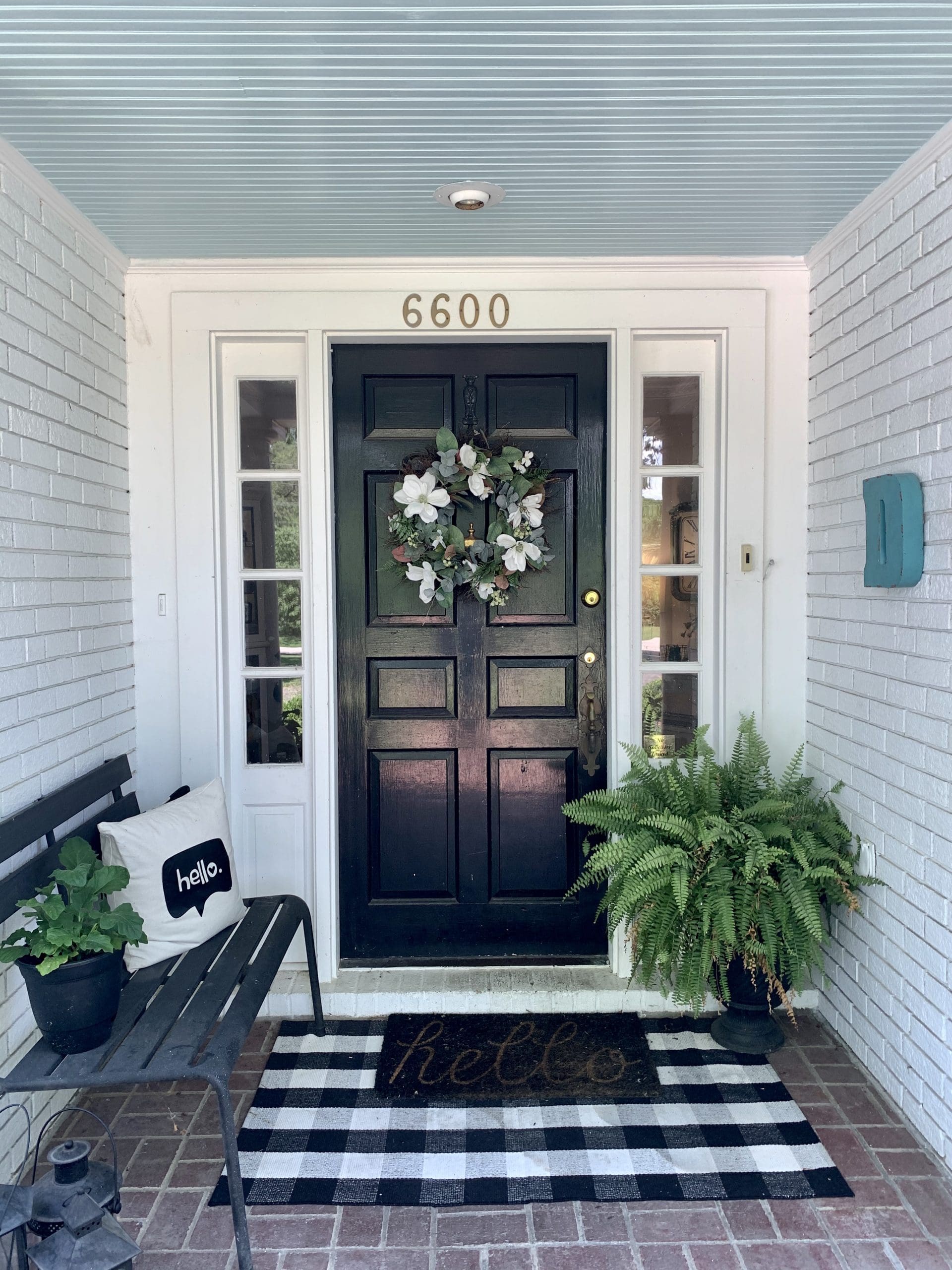 Blue Porch Ceiling- painted porch ceiling- southern porch-porch decor- summer porch