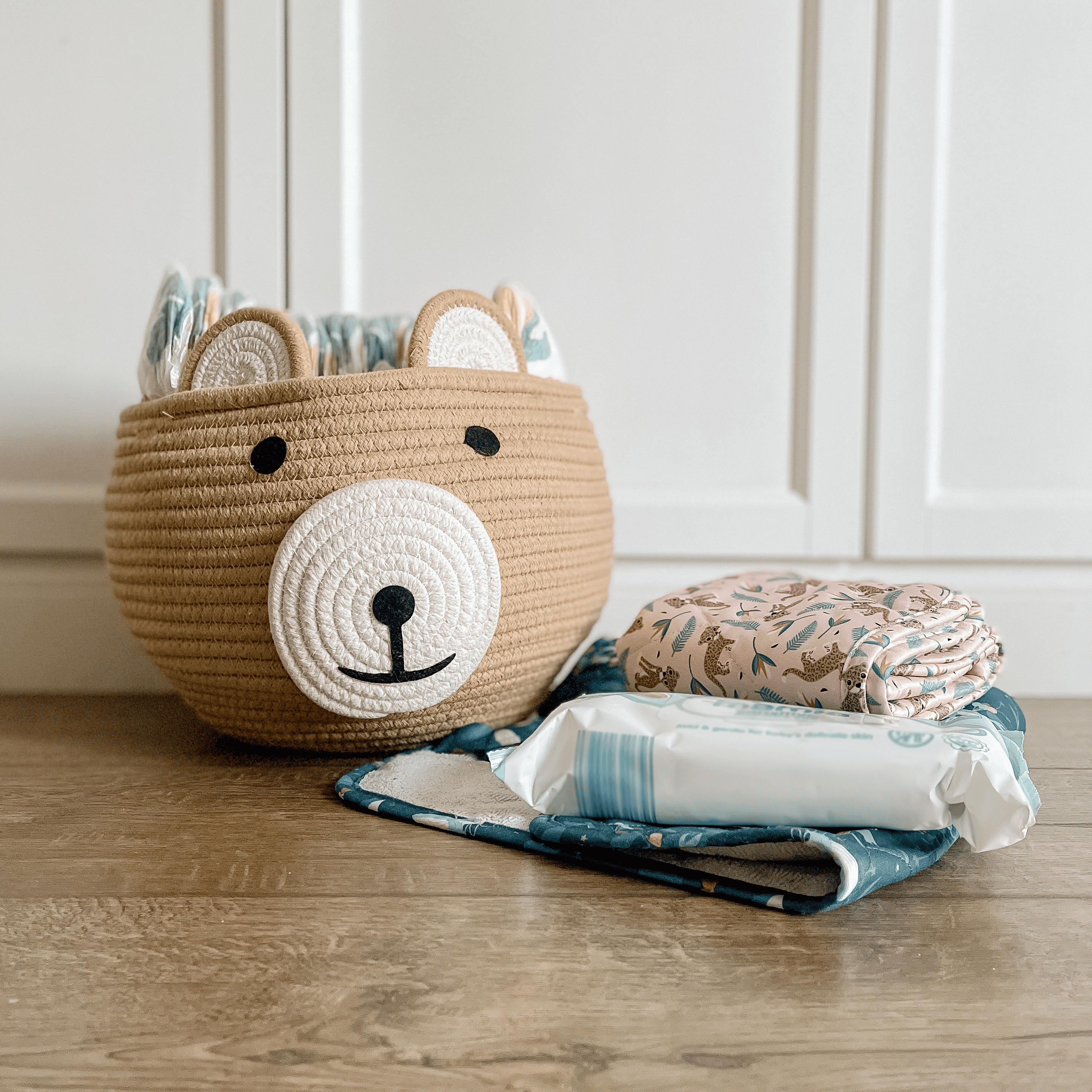 diaper changing basket organizer